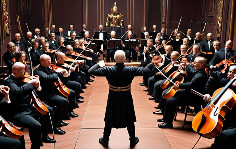 Image Prompt 1: The Symphony of Battle - Orchestral and Electronic Fusion**