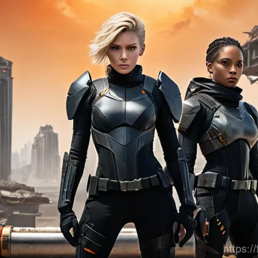 승리의여신 니케 공식 팬 활동 일정 - **Stellar Blade Collaboration: Eve and Raven in Action**
    A dynamic, full-body portrait of Eve an...