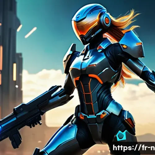 Home 33 승리의여신 니케 글로벌 트렌드 분석 - **Prompt:** A highly detailed illustration of a futuristic female combat android (Nikke) in a dynami...